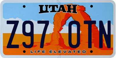 UT license plate Z970TN