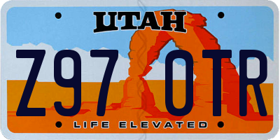 UT license plate Z970TR