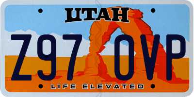 UT license plate Z970VP
