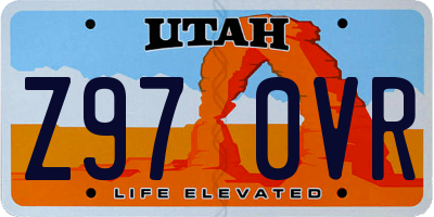 UT license plate Z970VR