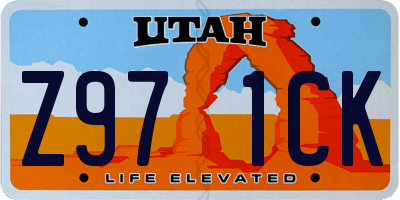UT license plate Z971CK