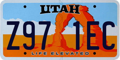 UT license plate Z971EC