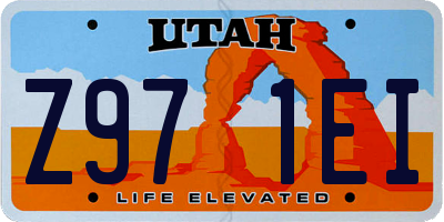 UT license plate Z971EI