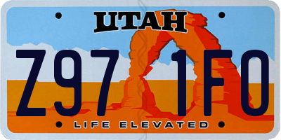 UT license plate Z971FO