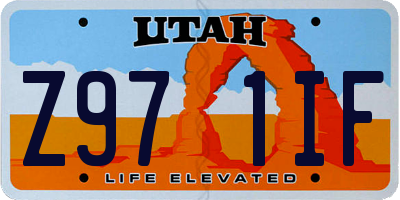 UT license plate Z971IF