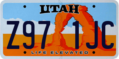 UT license plate Z971JC
