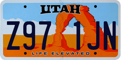 UT license plate Z971JN