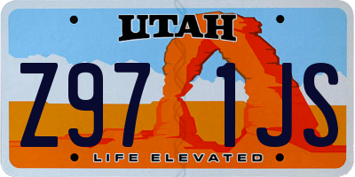 UT license plate Z971JS