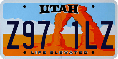 UT license plate Z971LZ