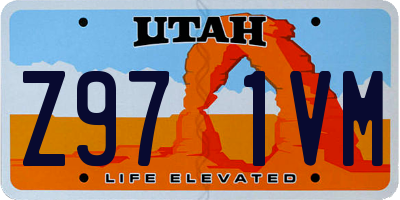 UT license plate Z971VM