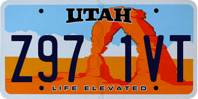 UT license plate Z971VT