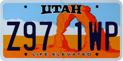 UT license plate Z971WP