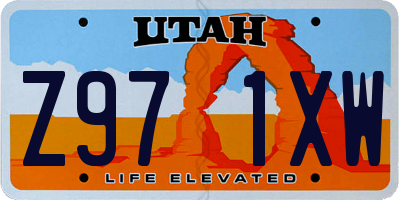 UT license plate Z971XW