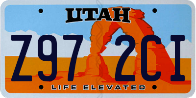 UT license plate Z972CI