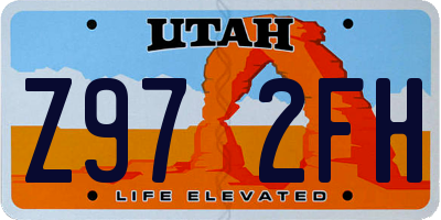 UT license plate Z972FH