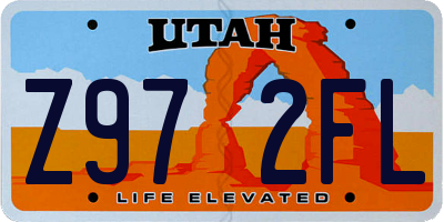 UT license plate Z972FL