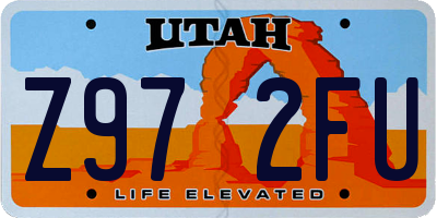 UT license plate Z972FU