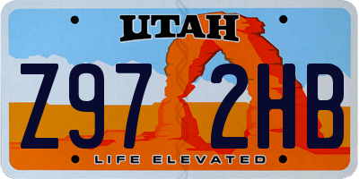 UT license plate Z972HB