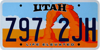 UT license plate Z972JH