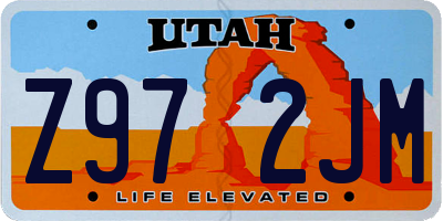 UT license plate Z972JM