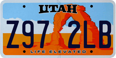 UT license plate Z972LB