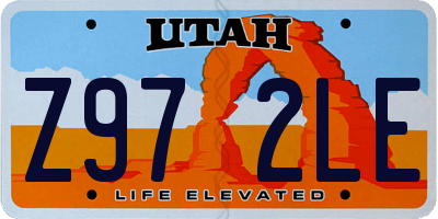 UT license plate Z972LE