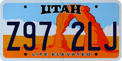 UT license plate Z972LJ