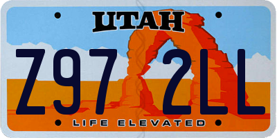 UT license plate Z972LL