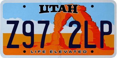 UT license plate Z972LP