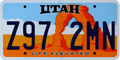 UT license plate Z972MN