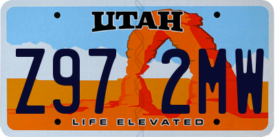 UT license plate Z972MW