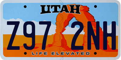 UT license plate Z972NH
