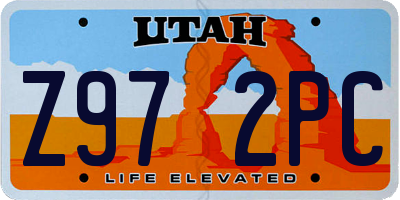 UT license plate Z972PC