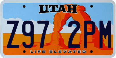 UT license plate Z972PM