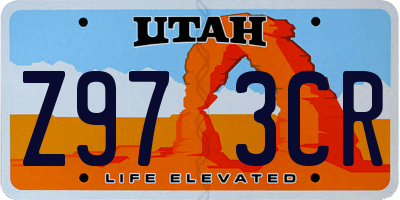 UT license plate Z973CR