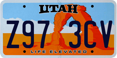UT license plate Z973CV