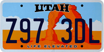 UT license plate Z973DL