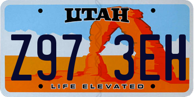 UT license plate Z973EH