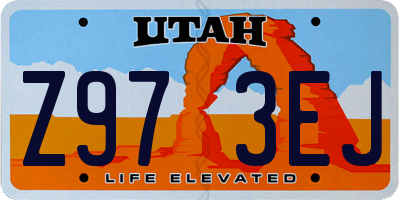 UT license plate Z973EJ