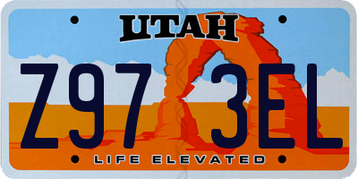 UT license plate Z973EL