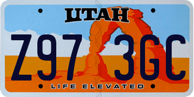 UT license plate Z973GC