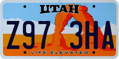 UT license plate Z973HA