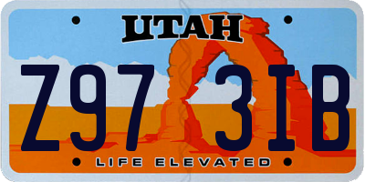 UT license plate Z973IB