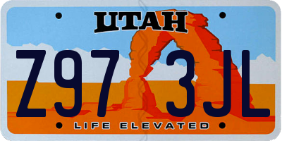 UT license plate Z973JL