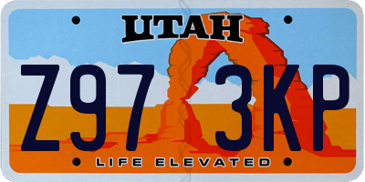 UT license plate Z973KP