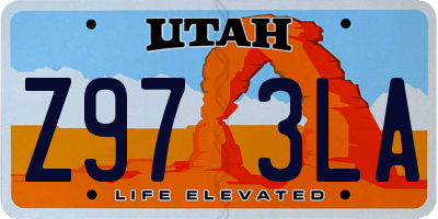 UT license plate Z973LA