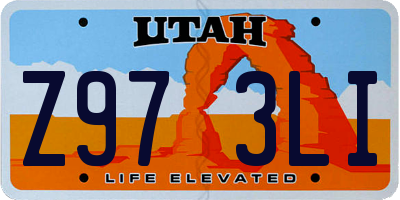 UT license plate Z973LI