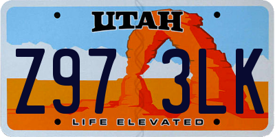 UT license plate Z973LK