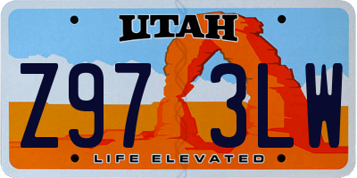 UT license plate Z973LW
