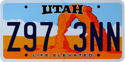 UT license plate Z973NN